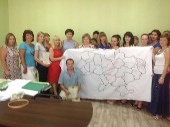 коллектив ГУ ДКСУ у Луганській області під час зустрічі з Головою ДКСУ Слюз Т.Я.